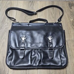 Walt Disney World‎ Multi Pocket Latching Briefcase  Mickey Hands & Heads Read